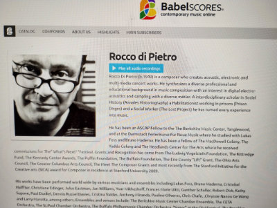 Rocco Di Pietro on BabelScores screenshot
