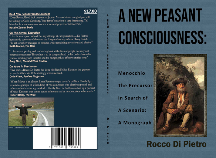 Cover and Back of A New Peasant Consciousness: Menocchio The Precursor In Search of a Scenario: A Monograph book